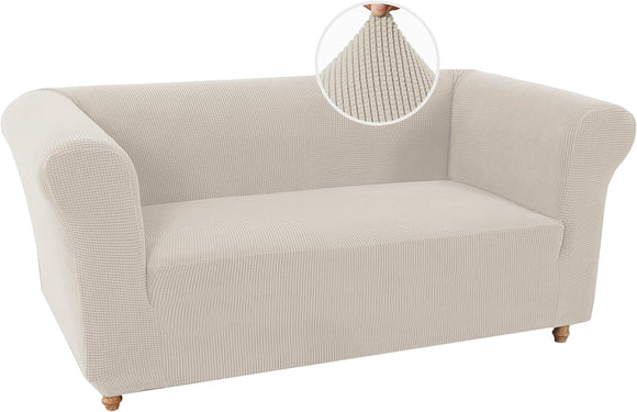 Toyswill Stretch Sofa Cover for Chesterfield Sofa Loveseat Sofa Covers for 2 Cushion Couch Soft Sofa Slipcovers for Living Room with Jacquard Fabric Pet Furniture Protector (Loveseat, Island Fossi)