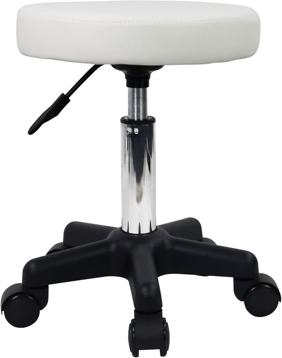 Scalebeard Round Rolling Stool Height Adjustable Stool with Wheels for Spa Salon Massage