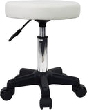 Scalebeard Round Rolling Stool Height Adjustable Stool with Wheels for Spa Salon Massage