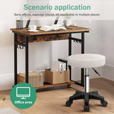 Scalebeard Round Rolling Stool Height Adjustable Stool with Wheels for Spa Salon Massage