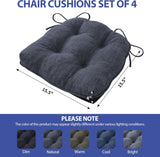 Scalebeard Chair Cushions for Dining Chairs, Kitchen Chair Cushions, Chair Pads with Ties and Non Slip Backing, Tufted Memory Foam Seat Cushion