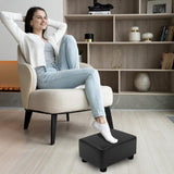 Scalebeard Small Foot Stool Ottoman Footstool with Legs Under Desk Footrest for Living Room Bedroom and Office
