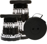 Scalebeard Collapsible Stool Chair, Upgraded Folding Stool for Adults Lightweight, Sturdy, Adjustable, Portable, Foldable Seat Sturdy Stools for Outdoor Camping Fishing Hiking Gardening BBQ