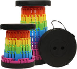 Scalebeard Collapsible Stool Chair, Upgraded Folding Stool for Adults Lightweight, Sturdy, Adjustable, Portable, Foldable Seat Sturdy Stools for Outdoor Camping Fishing Hiking Gardening BBQ