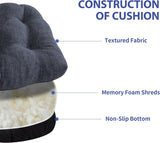 Scalebeard Chair Cushions for Dining Chairs, Kitchen Chair Cushions, Chair Pads with Ties and Non Slip Backing, Tufted Memory Foam Seat Cushion