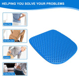 Scalebeard Large Gel Seat Cushion for Long Sitting with Non-Slip Cover,Soft & Breathable,Seat Cushion for Chair,Car,Office,Desk Chair,Wheelchair