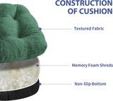 Scalebeard Chair Cushions for Dining Chairs, Kitchen Chair Cushions, Chair Pads with Ties and Non Slip Backing, Tufted Memory Foam Seat Cushion