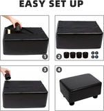 Scalebeard Small Foot Stool Ottoman Footstool with Legs Under Desk Footrest for Living Room Bedroom and Office
