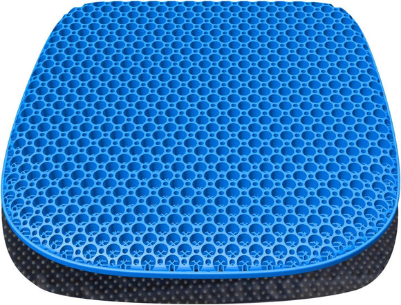 Scalebeard Large Gel Seat Cushion for Long Sitting with Non-Slip Cover,Soft & Breathable,Seat Cushion for Chair,Car,Office,Desk Chair,Wheelchair