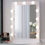 Toyswill Large Vanity Mirror with Lights 23.6" x 31.5" LED Lighted Vanity Mirrors Hollywood Makeup Mirror with Dimmer White Desk or Wall Mounted, Dimmable Bulbs Included