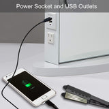 Toyswill Hollywood Lighted Vanity Makeup Mirror, Light-up Frameless Dressing Table Cosmetic Mirror with 6 Dimmable Bulbs