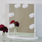 Toyswill Hollywood Lighted Vanity Makeup Mirror, Light-up Frameless Dressing Table Cosmetic Mirror with 6 Dimmable Bulbs