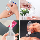 Toyswill 30pcs Clear Refillable Keychain Bottles with Flip Cap, Plastic Leakproof Containers Portable Squeeze Empty Bottle for Travel School Outdoor Trip Camping