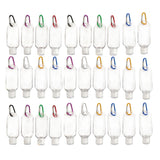 Toyswill 30pcs Clear Refillable Keychain Bottles with Flip Cap, Plastic Leakproof Containers Portable Squeeze Empty Bottle for Travel School Outdoor Trip Camping