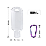 Toyswill 50pcs Clear Refillable Keychain Bottles with Flip Cap, Plastic Leakproof Containers Portable Squeeze Empty Bottle for Travel School Outdoor Trip Camping