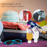 Toyswill 50pcs Clear Refillable Keychain Bottles with Flip Cap, Plastic Leakproof Containers Portable Squeeze Empty Bottle for Travel School Outdoor Trip Camping